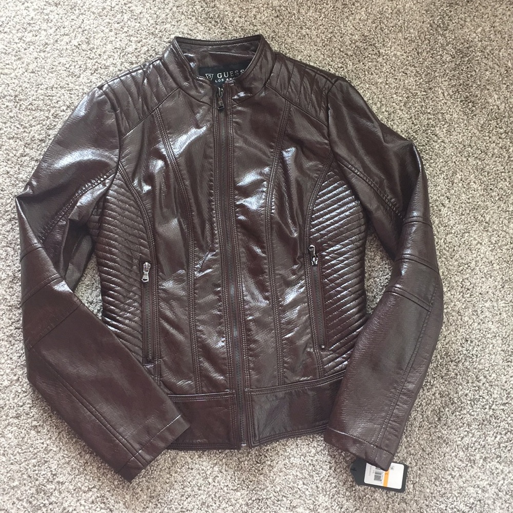 NWT Guess “Leather” Jacket